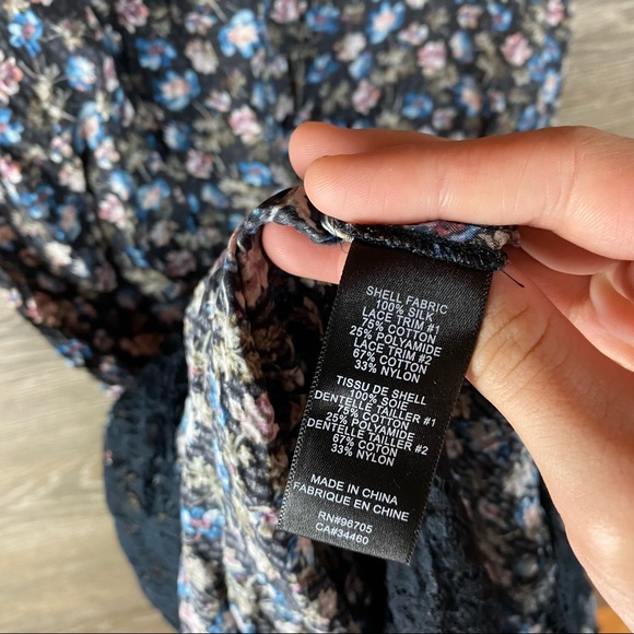 Rebecca Taylor Zelma Floral Silk Slip Dress with lace Size Small - Picture 11 of 12